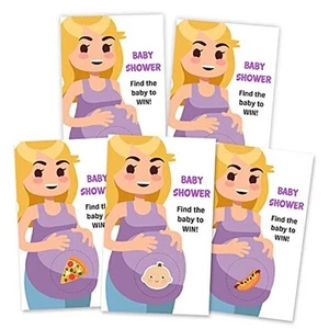 40 Cute Baby Shower Games - Scratch Off Lottery Ticket Raffle Cards Baby - Picture 1 of 5