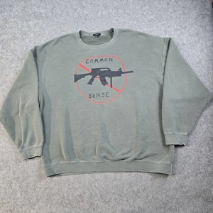 R13 Sweatshirt Mens Medium Green No Guns Japanese Fabric Oversized AR Baggy - Picture 1 of 18