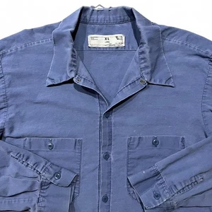 Camisa De Colección CCA Abotonada Para Hombre XL Azul Algodón Ropa de Trabajo Utilitaria Años 80 Hecha en EE. UU. - Imagen 1 de 5