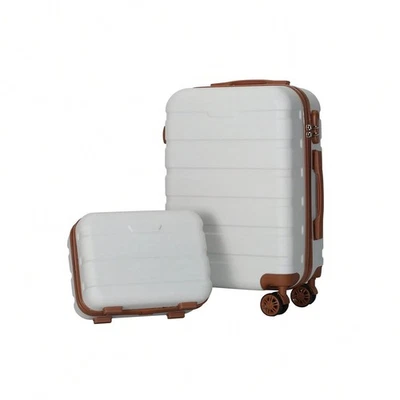 2pc Luggage Set Carry On Suitcase with Makeup Bag Hard Shell Spinner Wheels Lock