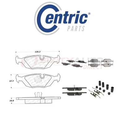 Centric Posi Quiet Metallic Brake Pads w Shims for 1986-1987 BMW 325es 2.7L mx Foto 1 de 4