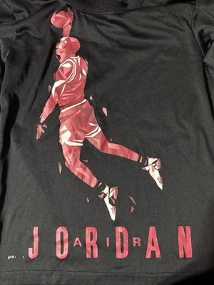 Jordan Graphic Long Sleeve Tee Basketball Dunk Design Youth Size Small - Image 1 of 4