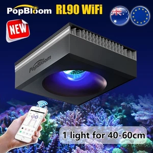 PopBloom RL90 WiFi LED Full Spectrum Marine Aquarium Light 90W Marine Reef Tank - Picture 1 of 12