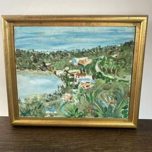 Vtg Original SEASCAPE Oil Painting Impressionist Signed Art - Picture 1 of 6