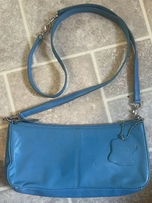 Bandolera/cartera de mano/bolso de hombro vintage Y2K Giani Bernini azul Foto 1 de 4