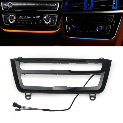Para BMW 3 Serie 4 3GT Negro Centro Aire Acondicionado Panel LED Luz Ambiental Foto 1 de 4