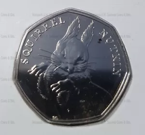 Moneda de cincuenta peniques BU 2016 Beartrix Potter ardilla nuez 50p 50p caza de monedas - Imagen 1 de 3