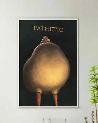 Póster divertido de pato patético, decoración de pared de animales, decoración de pared humorística Foto 1 de 4