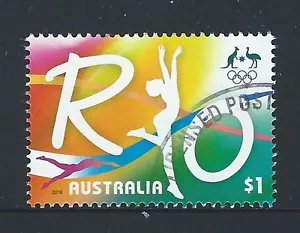 AUSTRALIA 2016 SELLO ÚNICO OLÍMPICO DE RÍO AUSTRALIA FINO USADO - Imagen 1 de 1
