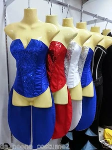 Da NeeNa M591 Little Bunny with Tail Showgirl Vegas Leotard Bodysuit XS -XL - Picture 1 of 6