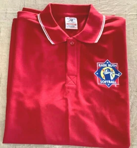 CAMISA POLO BABE RUTH SOFTBALL PARA HOMBRE XL ROJA/BLANCA NUEVA ¡MUY BONITA! - Imagen 1 de 11