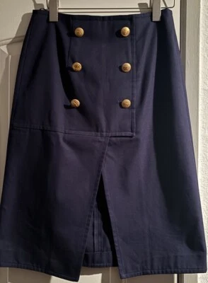 KENZO Gold Buttoned Gorgeous Vintage Skirt BNWT retail: $980 Size 38/6 - Image 1 of 4