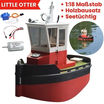 Little Otter Tugboat Schiffsmodell Baukasten RC Schlepper mit Elektronik Set - Bild 1 von 4