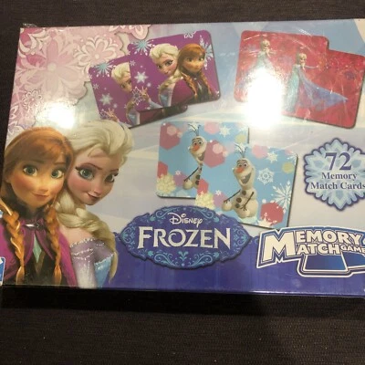 Disney Frozen Memory Match Game 72 Memory Match Cards 2-4 Players New Sealed - Image 1 of 4