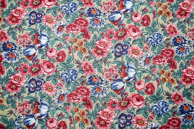 VTG  Concord Fabrics Inc Floral Lightweight Cotton Fabric 60" x 68" Deadstock - Image 1 of 4