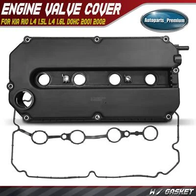 Cubierta de válvula de motor con junta para Kia Rio 2001-2003 L4 1,5 L 1,6 L DOHC 0K30E10220A Foto 1 de 4