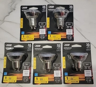 LOT x5 LED Bulb MR16 300 Lumens Bright White 35 Watt - Image 1 of 4