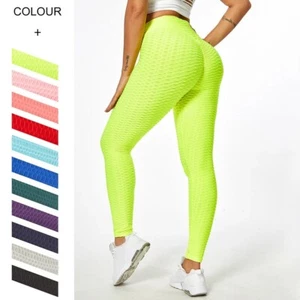 Damen Scrunch Booty Legging Anti-Cellulite Yogahose TikTok Po Lift Legging - Bild 1 von 69