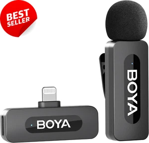 Wireless Lavalier Mic for iPhone iPad - Omnidirectional Video Recording for Vlog - Picture 1 of 12
