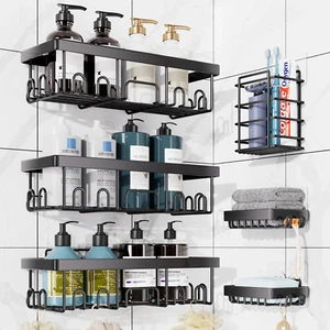 SHOWER CADDY SET 6 Piece Large Capacity Bathroom Shower Organizers Storage Trays - Picture 1 of 13