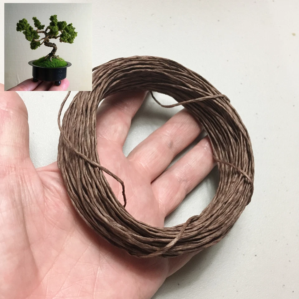 M01615x5 MOREZMORE Paper Wire BROWN 1 25Y 75 ft Floral Vine Wire Bind Wire - Image 1 of 1