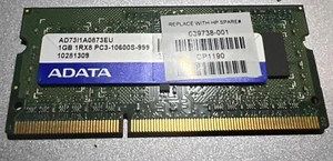 AD73I1A0873EU GENUINE ADATA DDR-3 1GB 10600 LAPTOP MEMORY - Picture 1 of 2