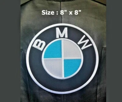 8" XL PATCH SEW IRON ON FOR BMW CAR MOTORCYCLES T-SHIRT JACKET BADGE EMBLEM LOGO - Image 1 of 4