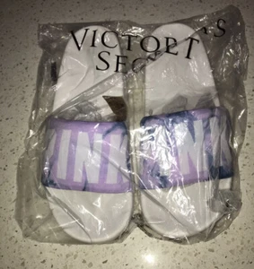 VS Victorias Secret Pink Single Strap Slide Sandal Slipper Flip Flop M 7/8 - Picture 1 of 4