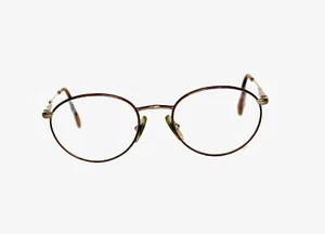 Gucci GG 2289 90s Gold Metal Tortoiseshell Full Rim Oval Glasses Frames - Picture 1 of 10