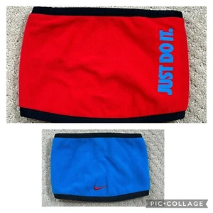 Vintage Nike Reversible Embroidered Check Swoosh Fleece Headband Neck Warmer OS - Bild 1 von 3