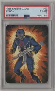 Hasbro GI Joe Cobra Solider 1986 #97 PSA 6 EX-MT Cobra G.I. Tarjetas de acción de Joe - Imagen 1 de 2