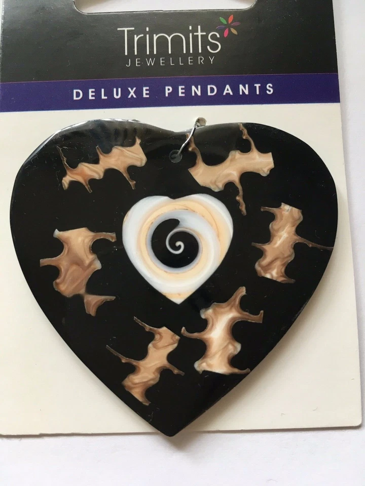 Deluxe pendant Trimits inlaid with mother of pearl- to make great necklace TDP10 — 第 1/1 张图片