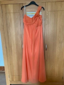 Orange Forever Yours Bridesmaid/Prom Dress Size UK 16 Excellent Condition - Picture 1 of 5