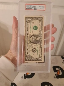 LATE NIGHT WITH DAVID LETTERMAN SIGNED $1 DOLLAR CURRENCY PSA SLABBED AUTOGRAPH - Picture 1 of 8