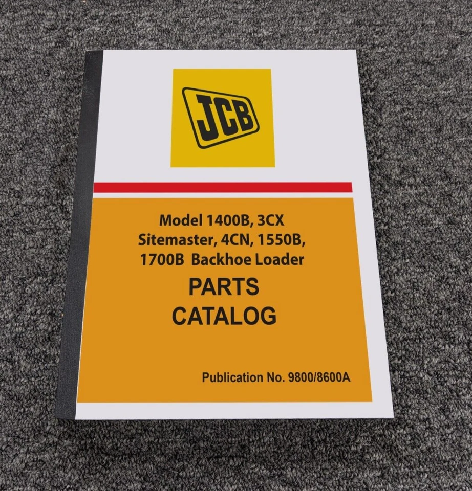 JCB 3C 1400B 1550B 3CX Sitemaster Retroexcavadora Cargador Piezas Catálogo Manual M306001 Up Foto 1 de 1