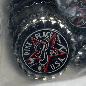 Pike Place Bottle Caps USA Beer Brewing Co Seattle WA Sealed Bag 50 NEW - Picture 1 of 5