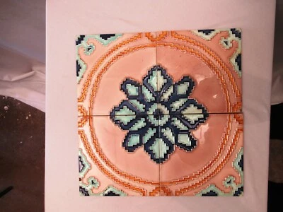 Antique Tile Art Nouveau Majolica Porcelain Japan Liberty Bran Collectibles *502 - Image 1 of 4