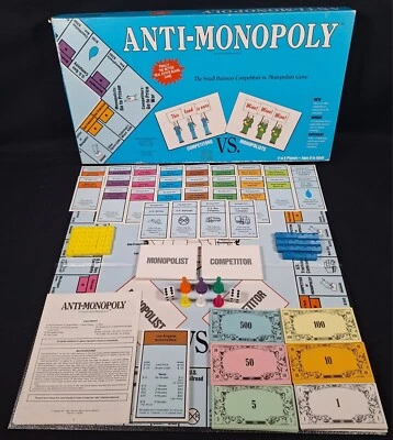 Vintage 1989 Anti-Monopoly Board Game The UnGame Company Complete  - Image 1 of 4