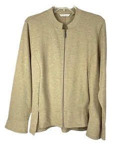 Weiche Umrandung Jacke Strickjacke Reißverschluss Damen XL Taschen minimalistisch Landhaus - Bild 1 von 6