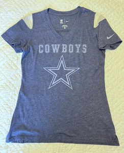 Dallas Cowboys NFL Team Apparel Nike Women's V-Neck Medium, Fitted - Picture 1 of 3