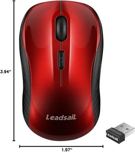2.4Ghz USB Cordless Mouse for Laptop, Compact Silent Mice,4 Buttons,3 Adjustable - Picture 1 of 7