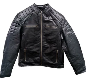 Mens Leather Fashion Jacket Riding Styled Soft Winter Real Leather Jacket - Bild 1 von 3