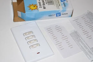 1 X10 Powerhouse Style Switch 3 + Dim Stick-A-Switch Model SS13A (SS13A-C) - Picture 1 of 4