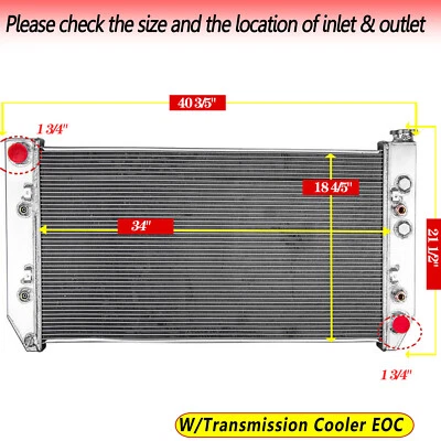 4-Row Core Radiator For 1982-1986 Chevy C10 C20 C30 K10 K20 Pickup Suburban 6.2L Foto 1 de 4