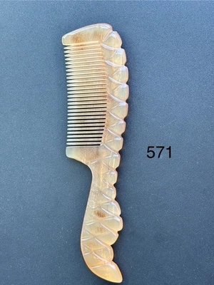 Peine GRANDE cuerno de oveja antiestático 100 % natural local de EE. UU. - Gran regalo - Único  Foto 1 de 2