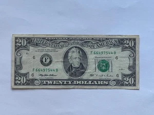 $20 Twenty Dollar Bill Federal Reserve Note 1995 Atlanta F Block NICE Money - Picture 1 of 3