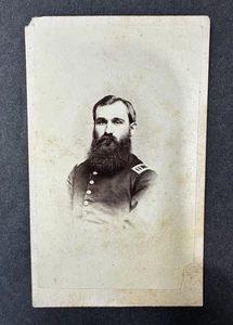 Foto CDV de la Guerra Civil de 1860 Capitán Coronel Warren Lothrop 1ª Artillería de Missouri - Imagen 1 de 3