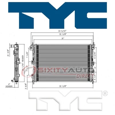 TYC Radiator for 2013-2014 Ford Explorer 3.5L V6 Cooler Cooling Antifreeze qz Foto 1 de 4