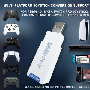 USB Adapter For PS5/PS4 Joystick Bluetooth Controller Adapter Xbox PC Gamepad - Picture 1 of 5