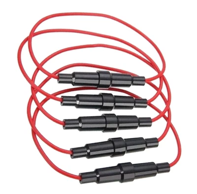 ELEKTRONIKA PLUS 5 x In-Line Sicherungshalter 5x20mm Feinsicherung Glassicherung